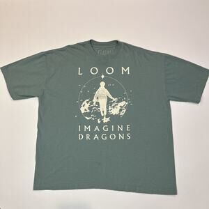 Imagine Dragons Mens Shirt Size 2XL XXL Green Loom Concert Tee 2024 World Tour